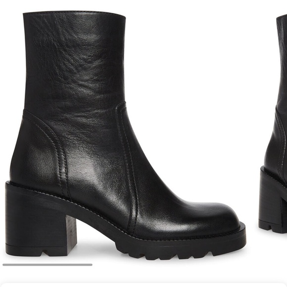 Steve Madden Naya Black Mid Calf Bootie - Picture 2 of 9